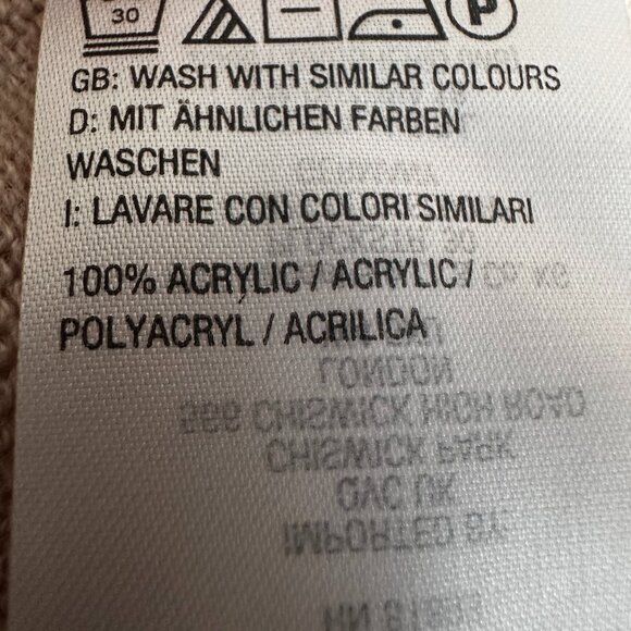 DENIM & CO WOMEN'S SWEATER, BEIGE, 2 POCKETS, V-NECK PULLOVER, OVERSIZE 2X - Picture 4 of 9